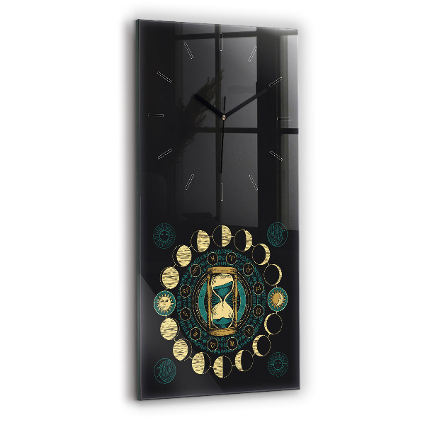 Orologio verticale Fasi lunari e clessidra