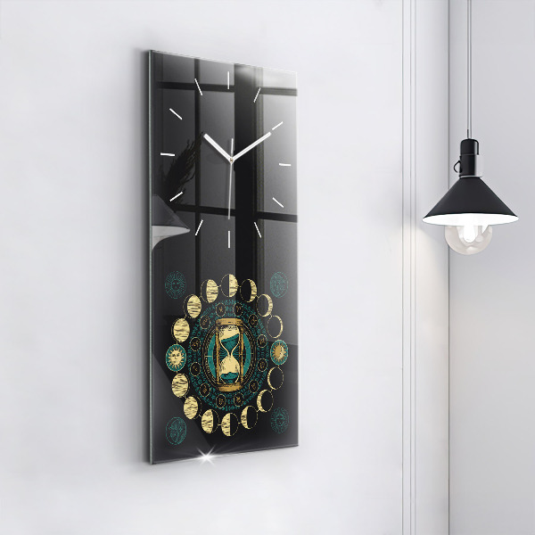 Orologio verticale Fasi lunari e clessidra