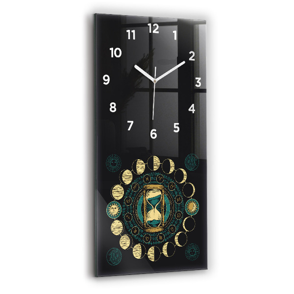 Orologio verticale Fasi lunari e clessidra