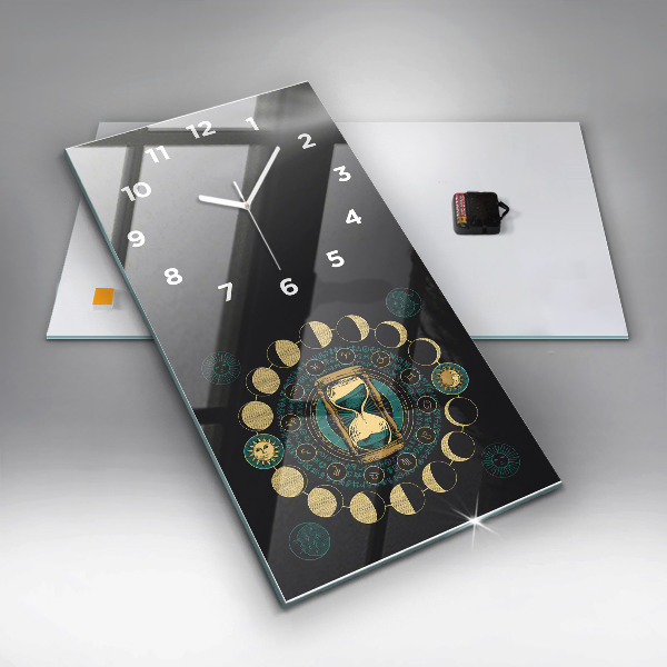 Orologio verticale Fasi lunari e clessidra