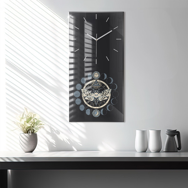 Orologio verticale in vetro Fasi lunari