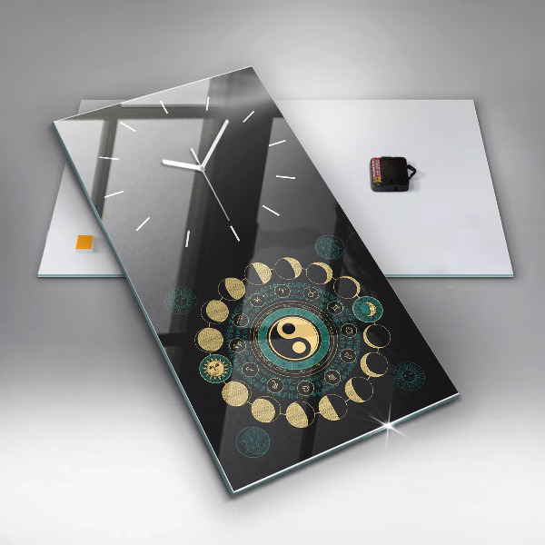 Orologio verticale in vetro Fasi lunari