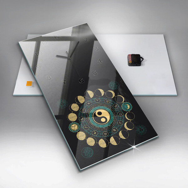 Orologio verticale in vetro Fasi lunari