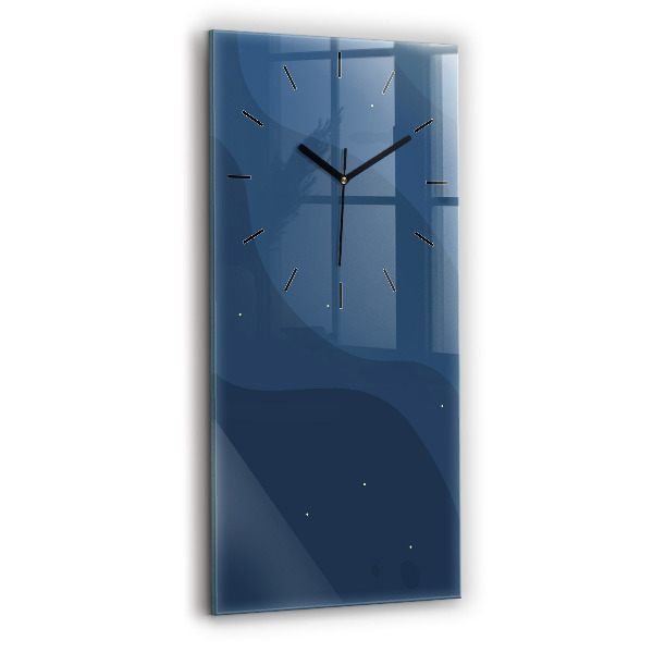 Orologio verticale in vetro Onde blu