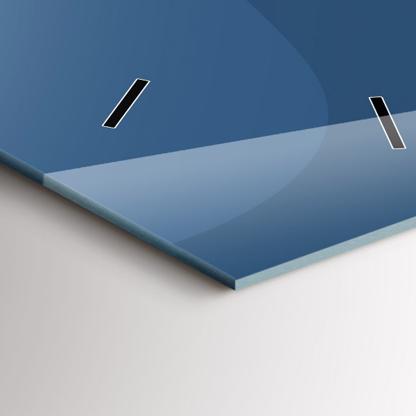 Orologio verticale in vetro Onde blu