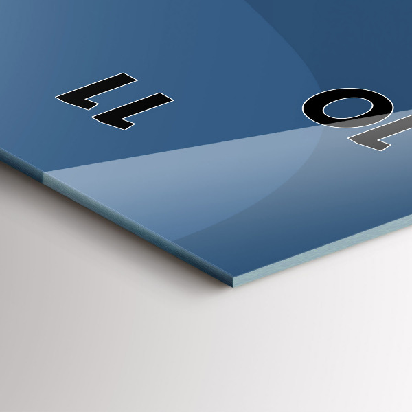 Orologio verticale in vetro Onde blu