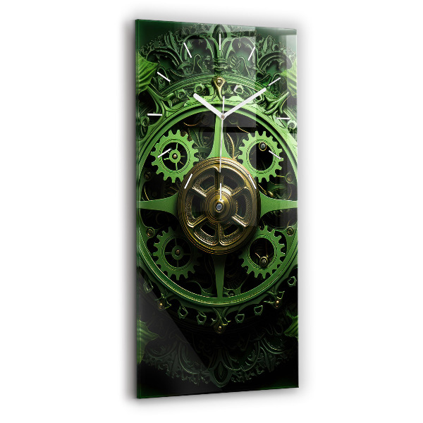 Orologio verticale in vetro Meccanismo verde