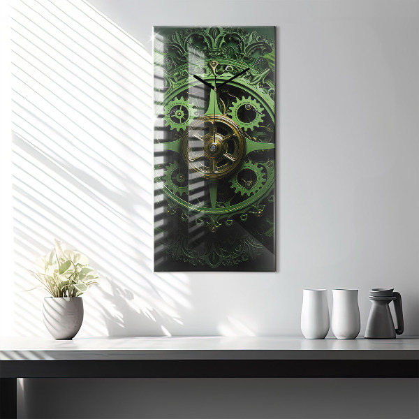 Orologio verticale in vetro Meccanismo verde