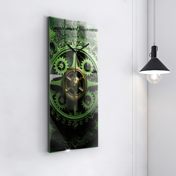 Orologio verticale in vetro Meccanismo verde