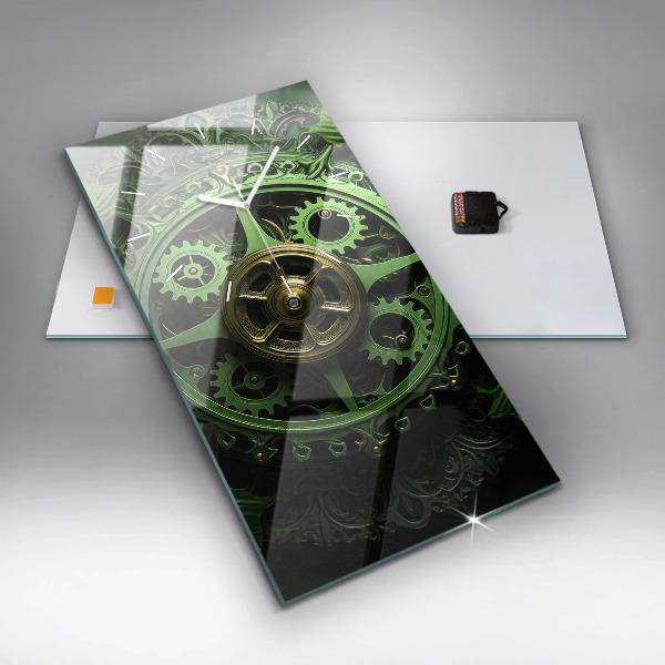 Orologio verticale in vetro Meccanismo verde