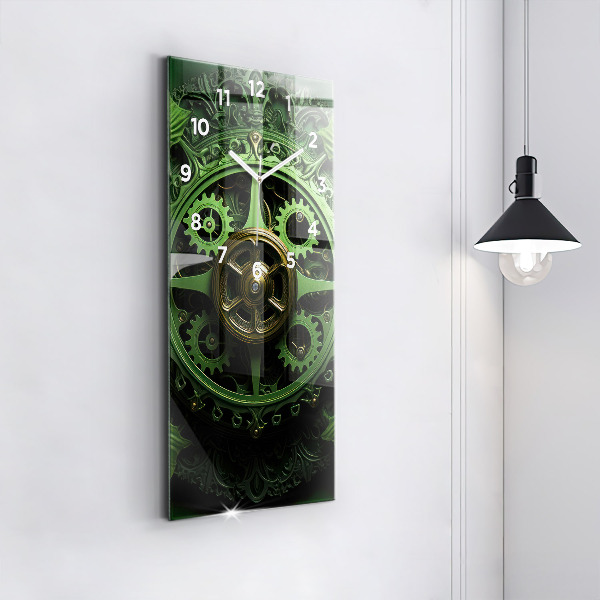 Orologio verticale in vetro Meccanismo verde