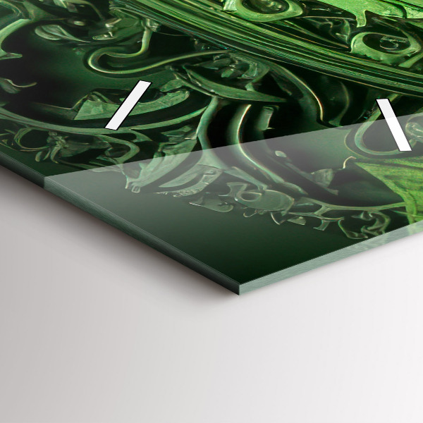 Orologio verticale in vetro Meccanismo verde