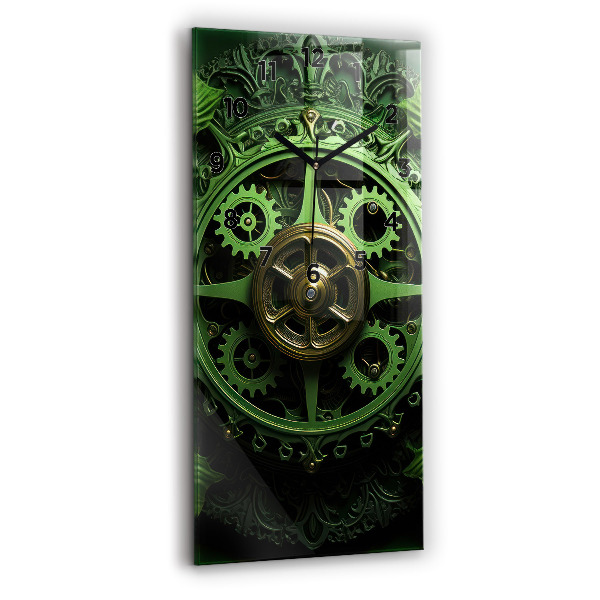 Orologio verticale in vetro Meccanismo verde