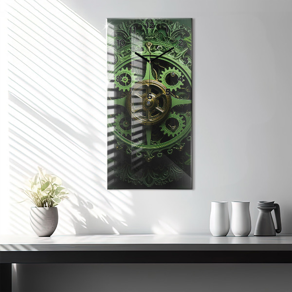 Orologio verticale in vetro Meccanismo verde