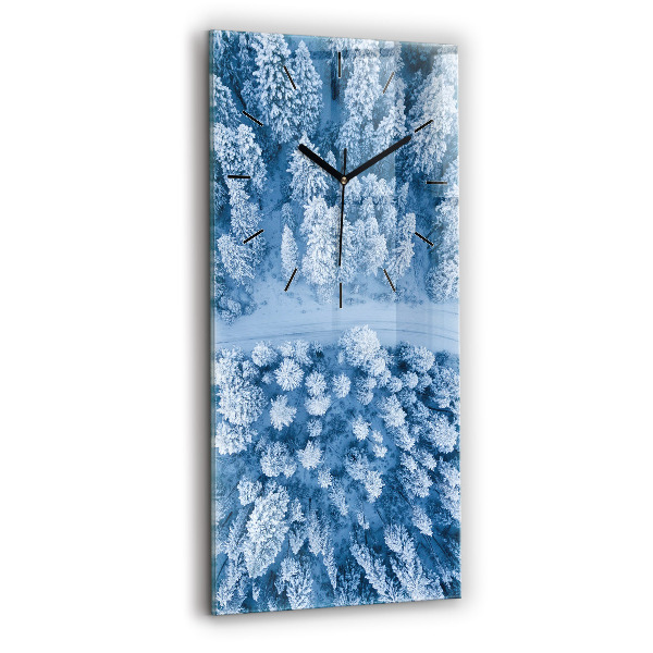 Orologio verticale in vetro Foresta vista da un drone
