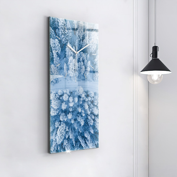 Orologio verticale in vetro Foresta vista da un drone