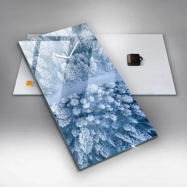 Orologio verticale in vetro Foresta vista da un drone