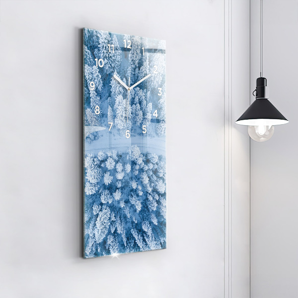 Orologio verticale in vetro Foresta vista da un drone