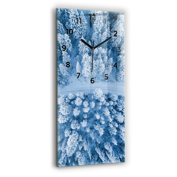 Orologio verticale in vetro Foresta vista da un drone