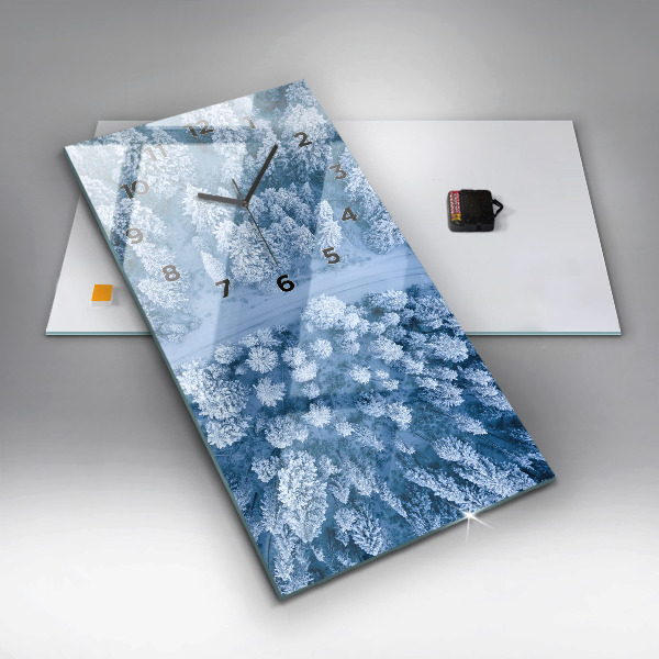 Orologio verticale in vetro Foresta vista da un drone