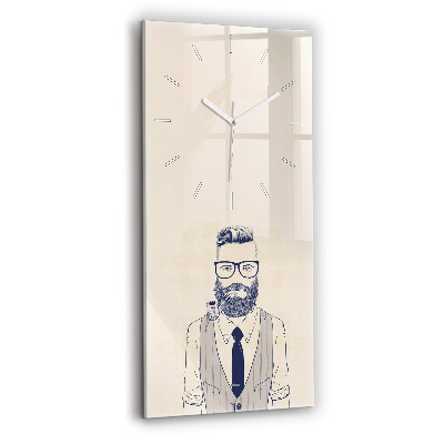 Orologio verticale Uomo con la barba