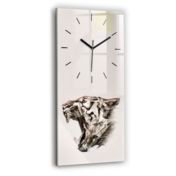 Orologio verticale ritratto dipinto di una tigre