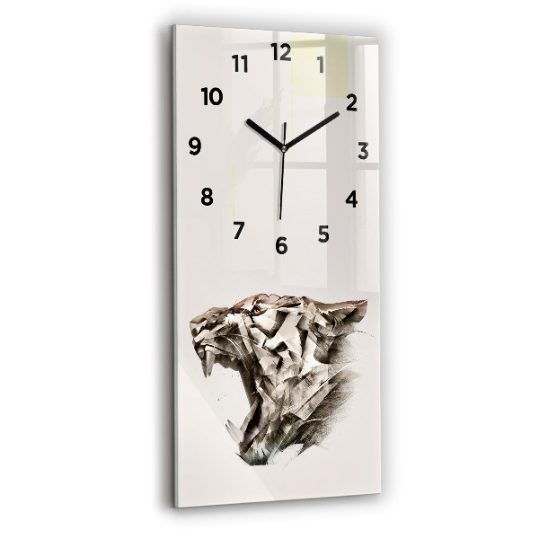Orologio verticale ritratto dipinto di una tigre