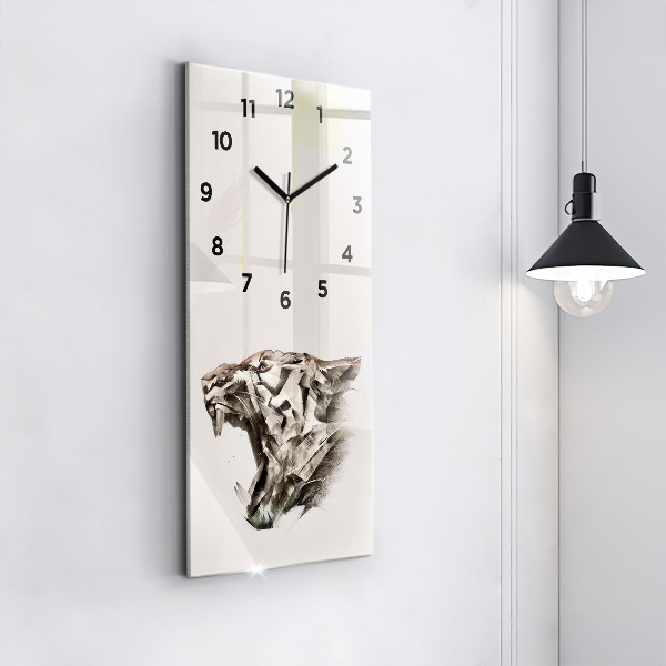 Orologio verticale ritratto dipinto di una tigre