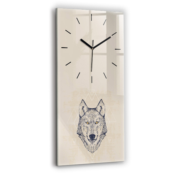 Orologio verticale Testa di lupo