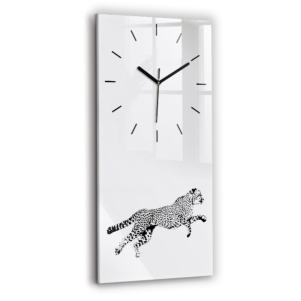 Orologio verticale Silhouette di una pantera