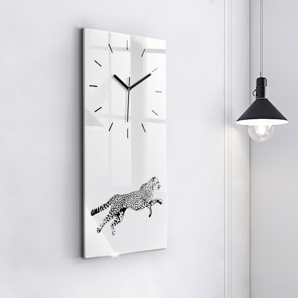 Orologio verticale Silhouette di una pantera