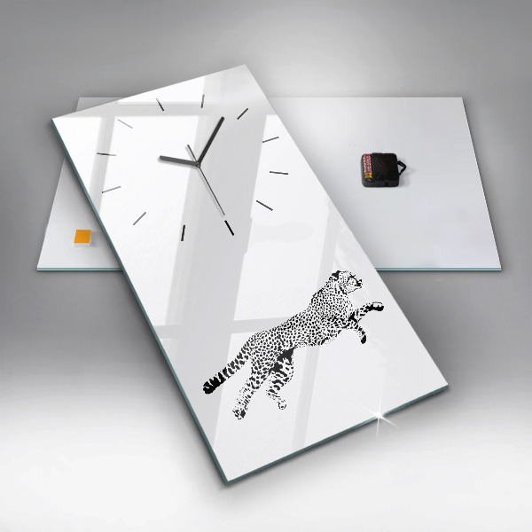 Orologio verticale Silhouette di una pantera