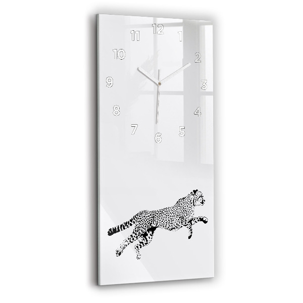 Orologio verticale Silhouette di una pantera