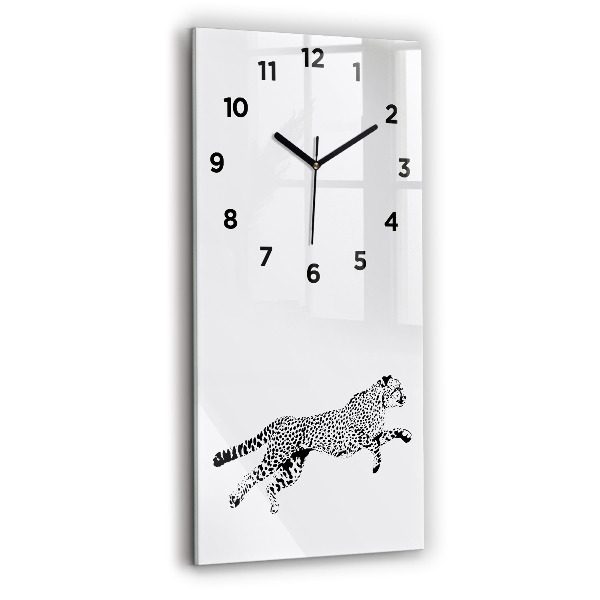 Orologio verticale Silhouette di una pantera