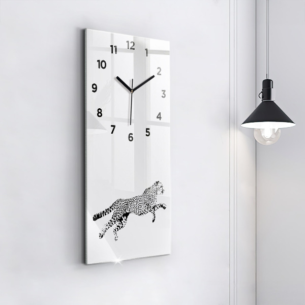 Orologio verticale Silhouette di una pantera