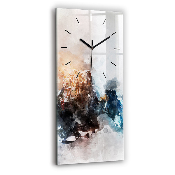 Orologio verticale Volti astratti