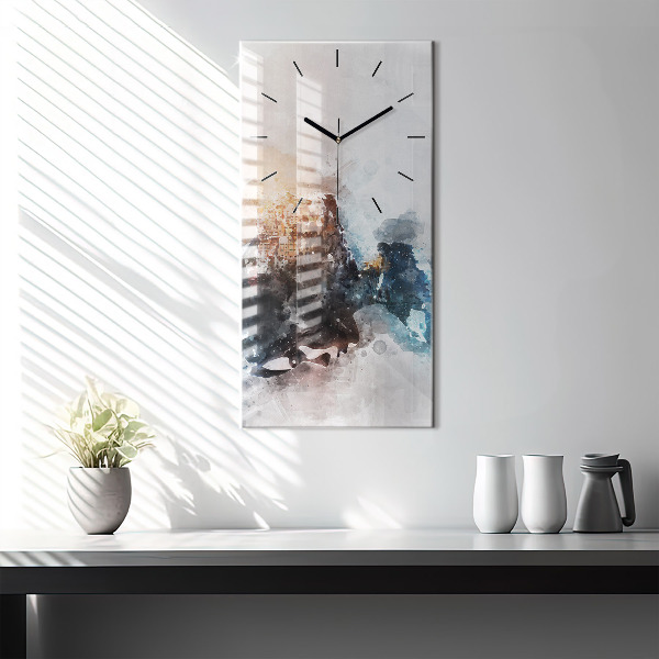 Orologio verticale Volti astratti