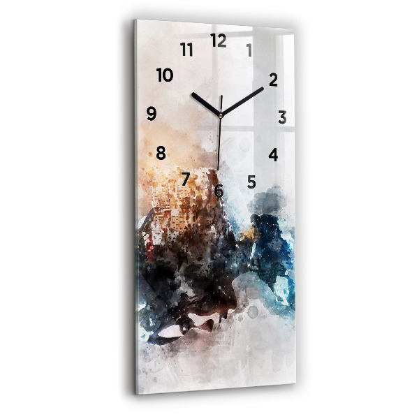 Orologio verticale Volti astratti