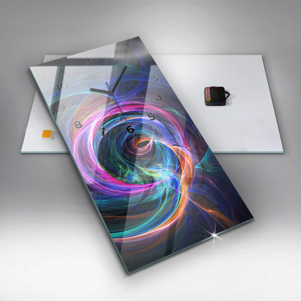 Orologio verticale Frattale colorato