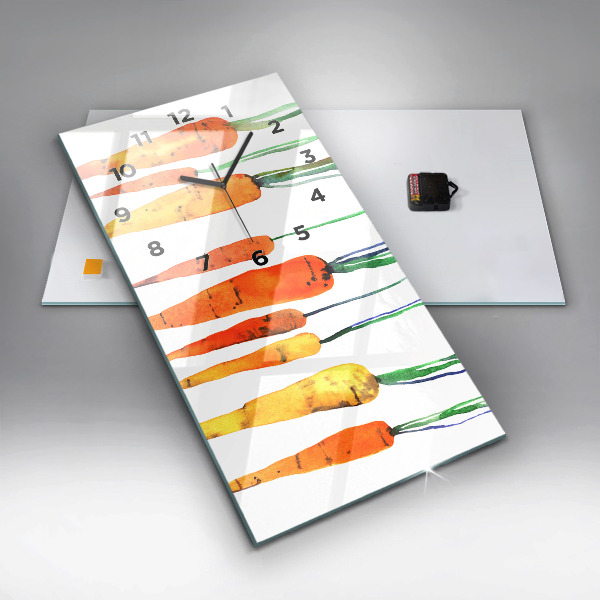 Orologio verticale Illustrazione di carota