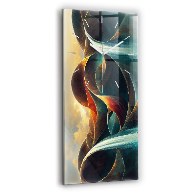 Orologio verticale in vetro Cascata che scorre