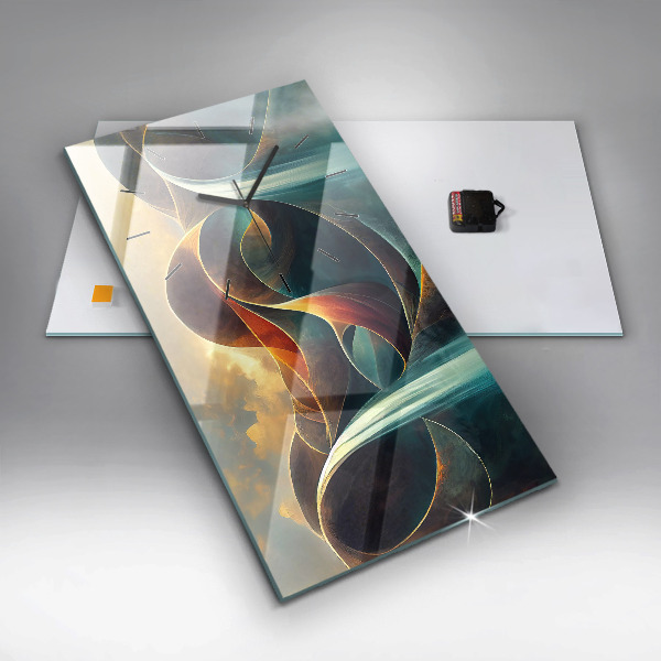 Orologio verticale in vetro Cascata che scorre