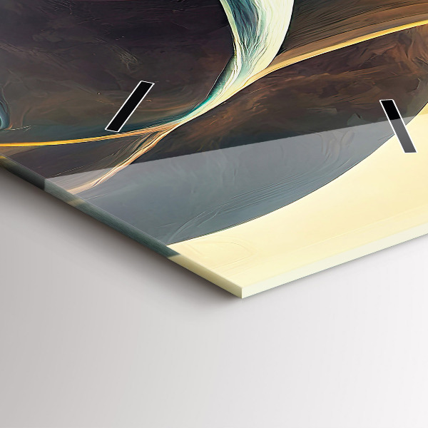 Orologio verticale in vetro Cascata che scorre