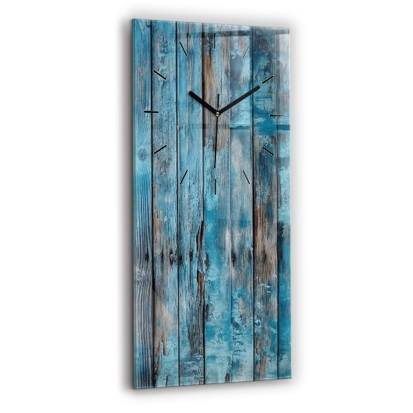 Orologio verticale in vetro Tavole blu