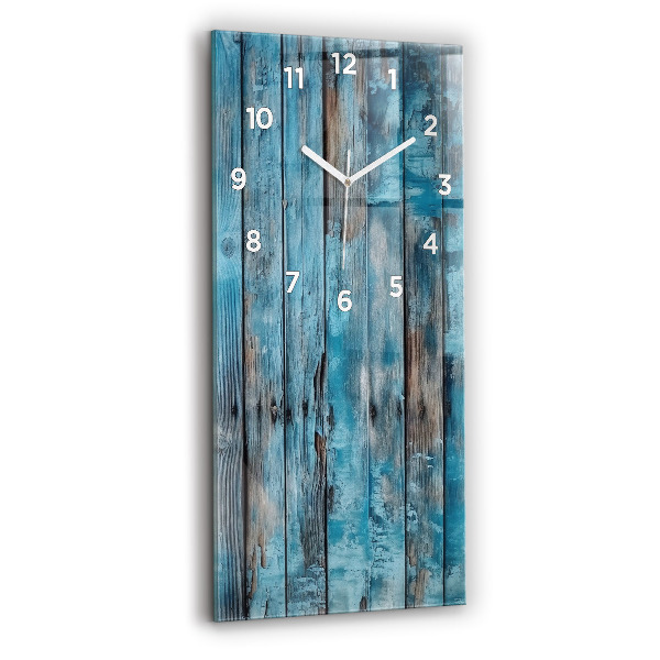Orologio verticale in vetro Tavole blu