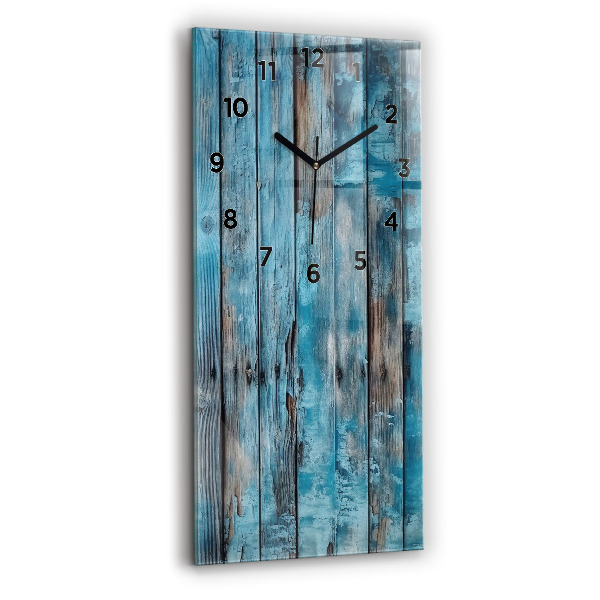 Orologio verticale in vetro Tavole blu