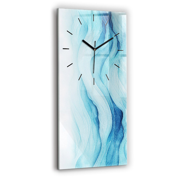 Orologio verticale in vetro Nuvole blu