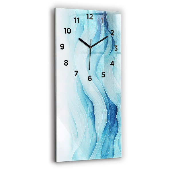 Orologio verticale in vetro Nuvole blu