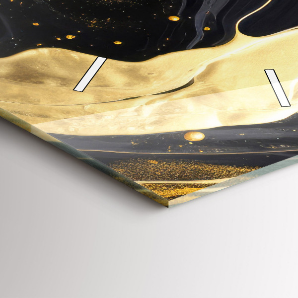 Orologio verticale in vetro Marmo oro