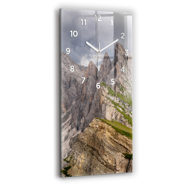 Orologio verticale in vetro Montagne Rocciose